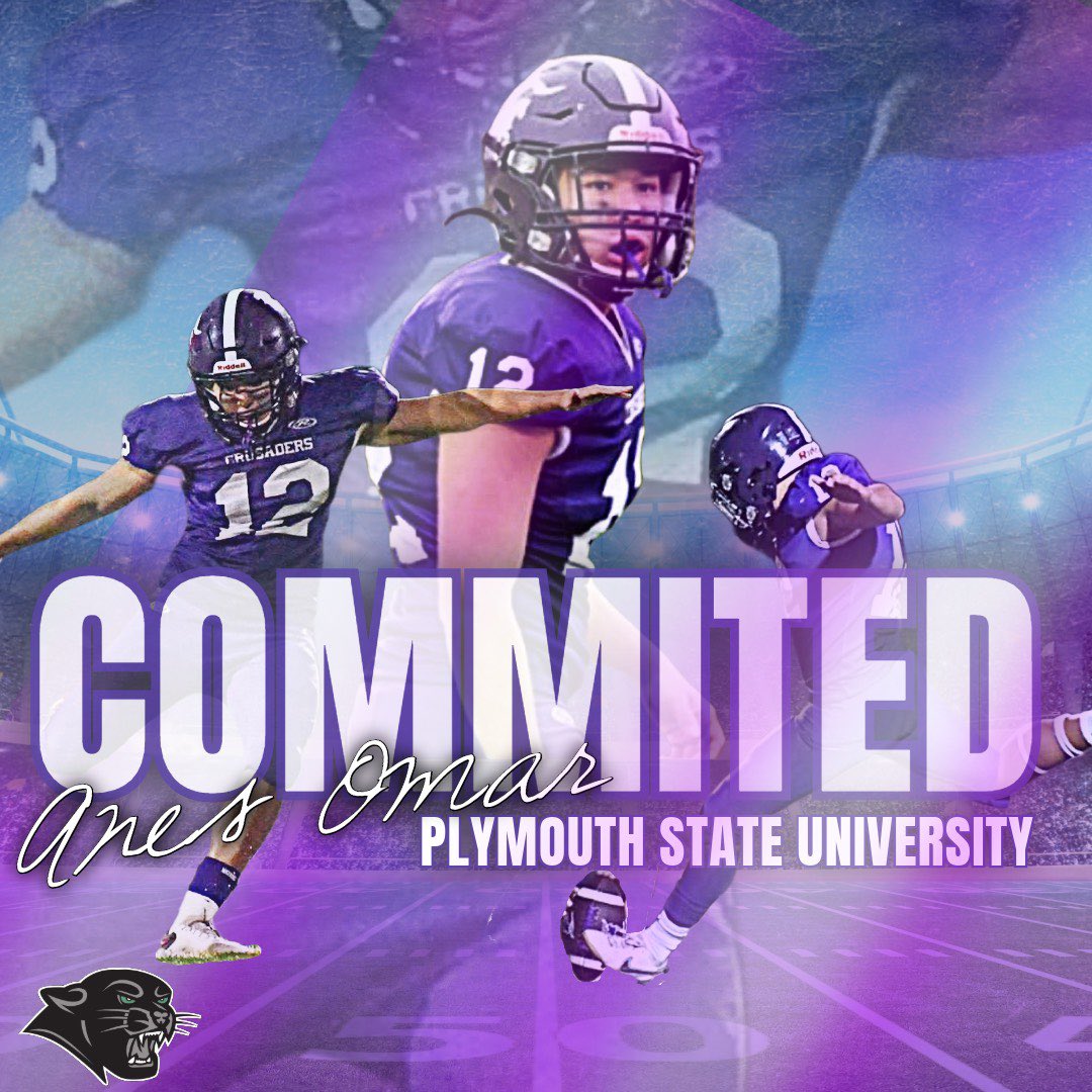 I am extremely excited to announce my commitment to play Football and continue my education at Plymouth State University. First, I want to thank God for giving me this opportunity! and my family for all of the sacrifices they have made for me! as well as my coaches and mentors!
