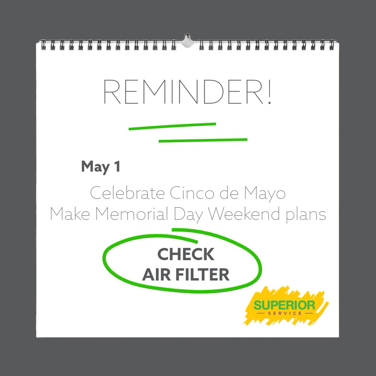 New month, new air filter! Keep your HVAC system in tip top shape 🍃

#HVACMaintenance #AirQuality