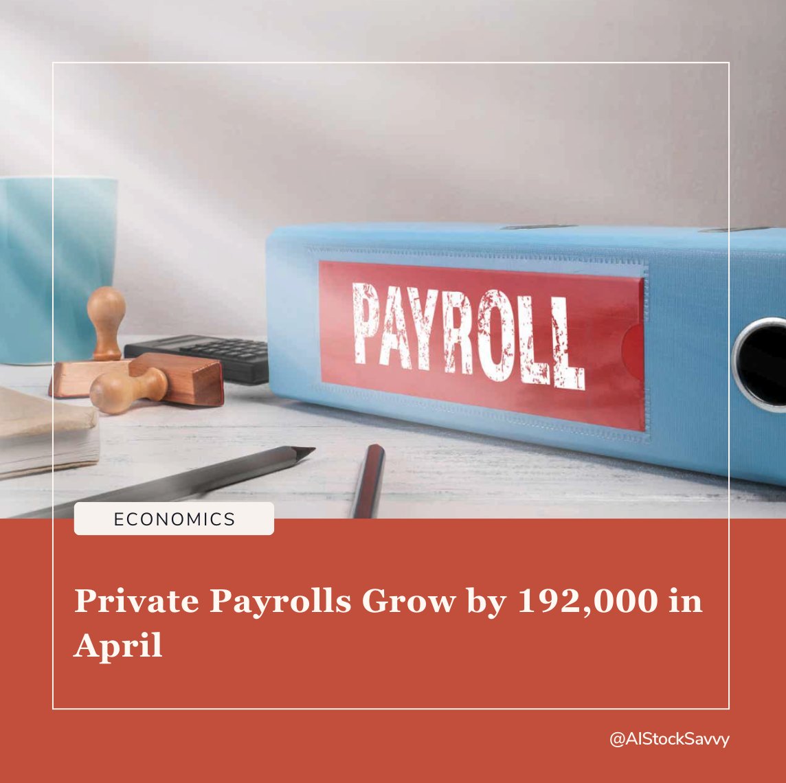 📣 JUST IN: Private Payrolls Increase by 192,000 in April, Exceeding Expectations 📊 #Economy #LaborMarket

👉 Key Highlights:

📍 Private payrolls increased by 192,000 in April, exceeding the 183,000 forecast.

📍 The increase is a slight step down from March's revised 208,000…