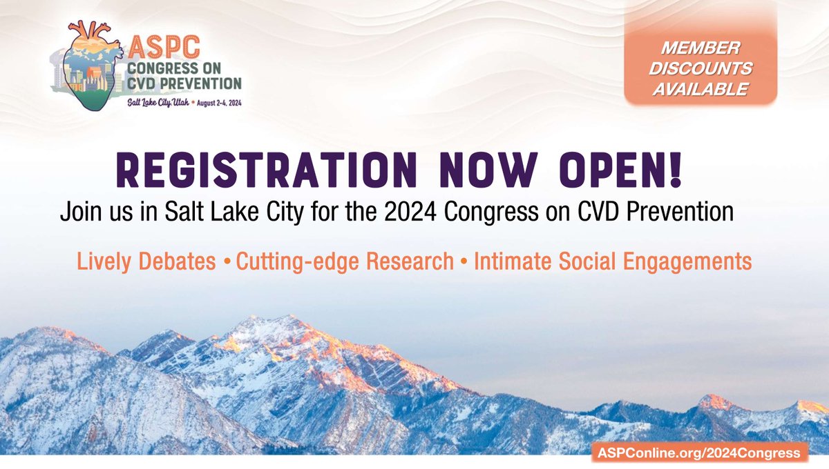 We are excited to welcome a record # of faculty, abstract authors + exhibitors to #ASPC2024! Register to gain access to the group block at the Hyatt Regency Salt Lake City - surrounded by the gorgeous Wasatch Mountains. @drmarthagulati @drmichaelshapir aspconline.org/2024Congress