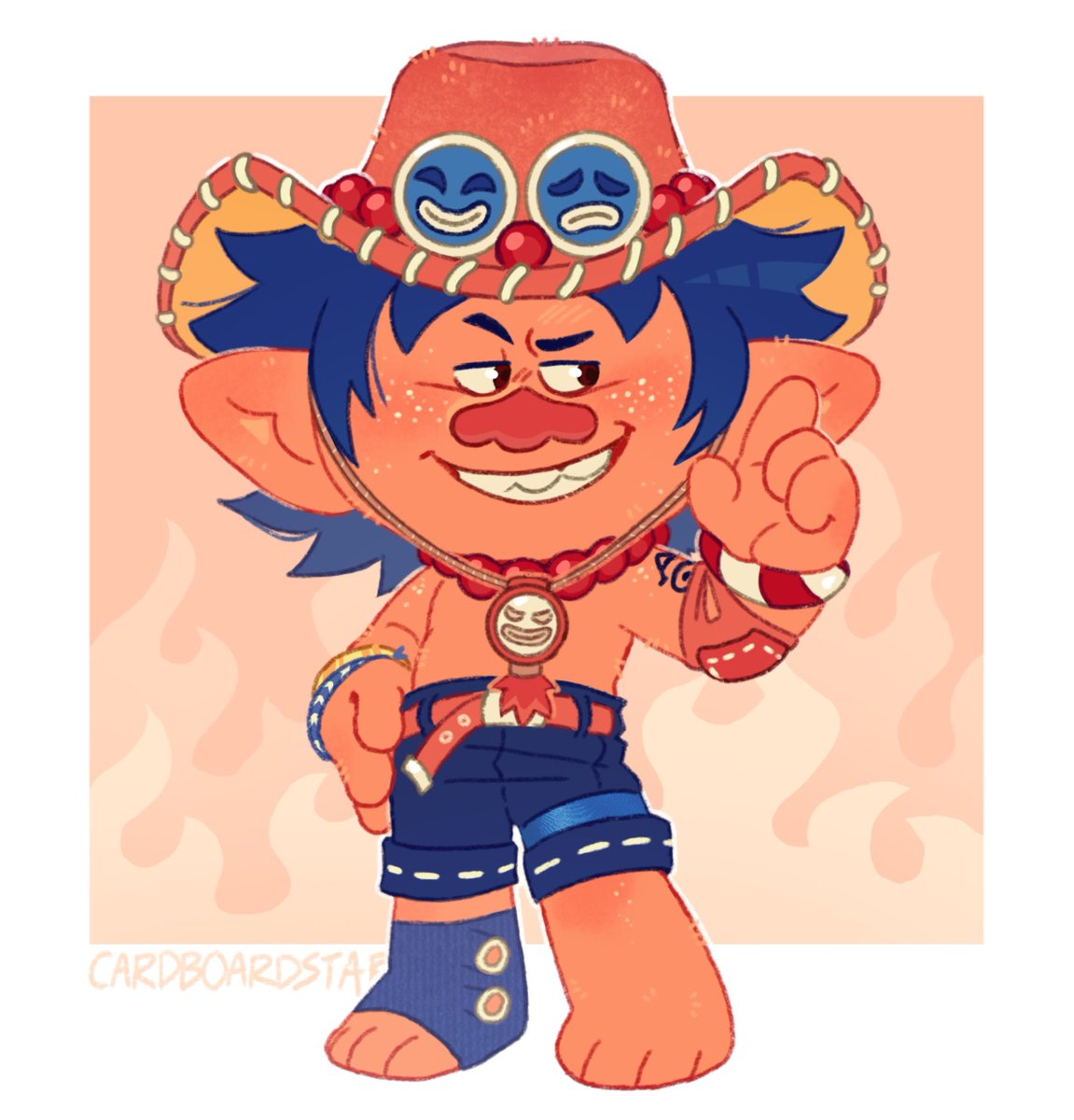 Fire Fist Ace ❤️‍🔥❤️‍🔥❤️‍🔥 (One Piece x Trolls) 
.
[Commission for @/carneromuerto <3]
#TrollsBandTogether #ONEPIECE #trolls