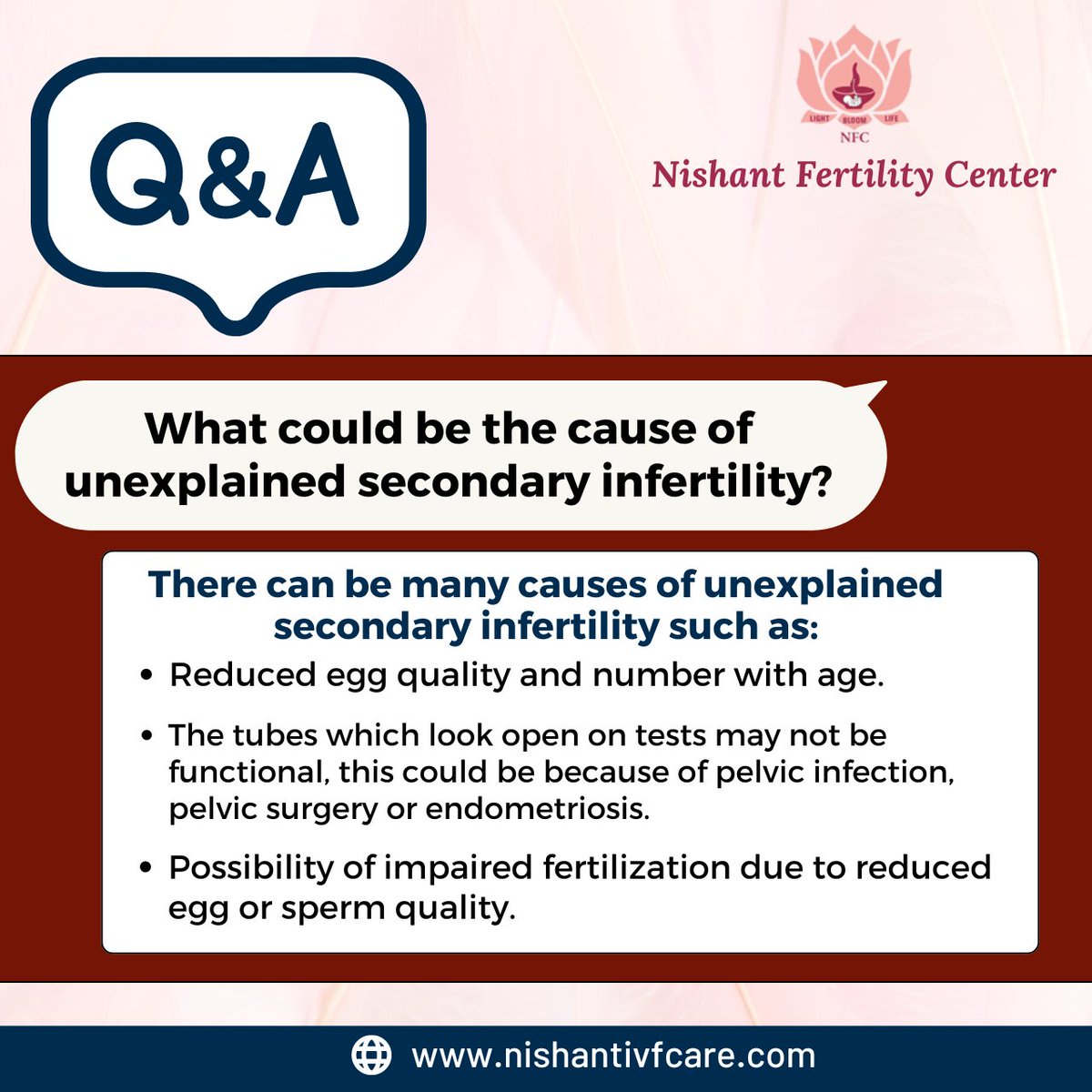 Unraveling the mystery of secondary infertility! 
Call us at +91 9950303777

#SecondaryInfertility #womenshealth #infertilitysupport #Infertility #FertilityEvaluation #InfertilityIssues #TestTubeBabyCentre #IVFClinic #FertilityStruggles #jaipur #drnishantDixit #Twitter #Trending