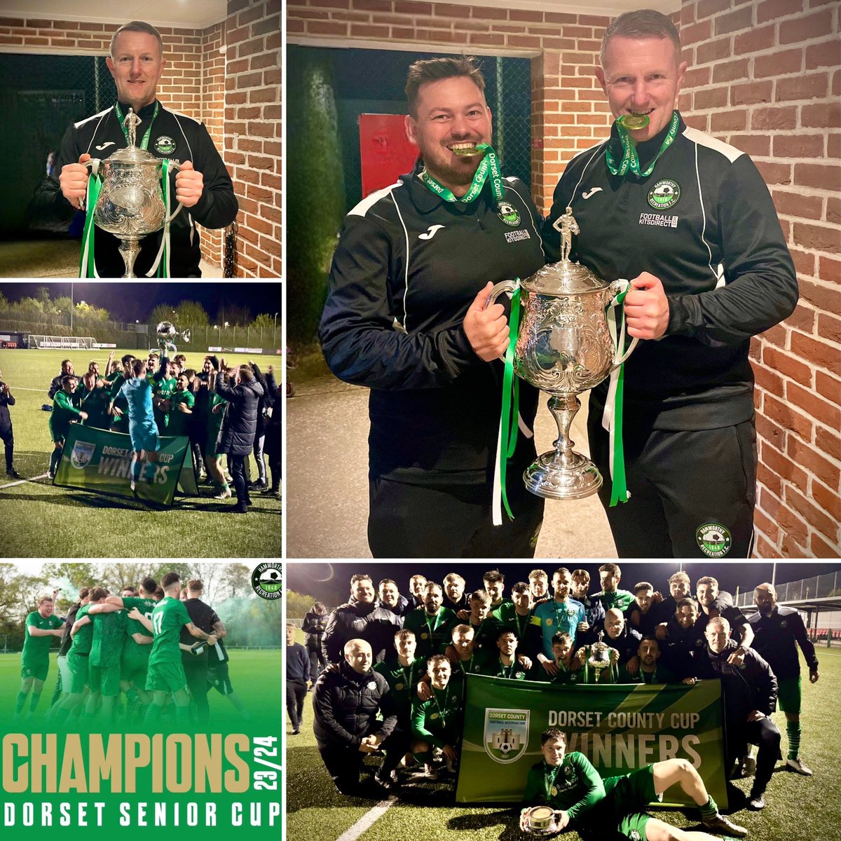 wayne_smith1's tweet image. This happened last night, Dorset Senior Cup winners 🏆 Thanks for everyone that came and cheered on the lads 👏🏻

Been an amazing year looking forward to our presentation Saturday then celebrate with the boys on holiday 💚🏆🏆

@WessexLeague @Ham_RecFC