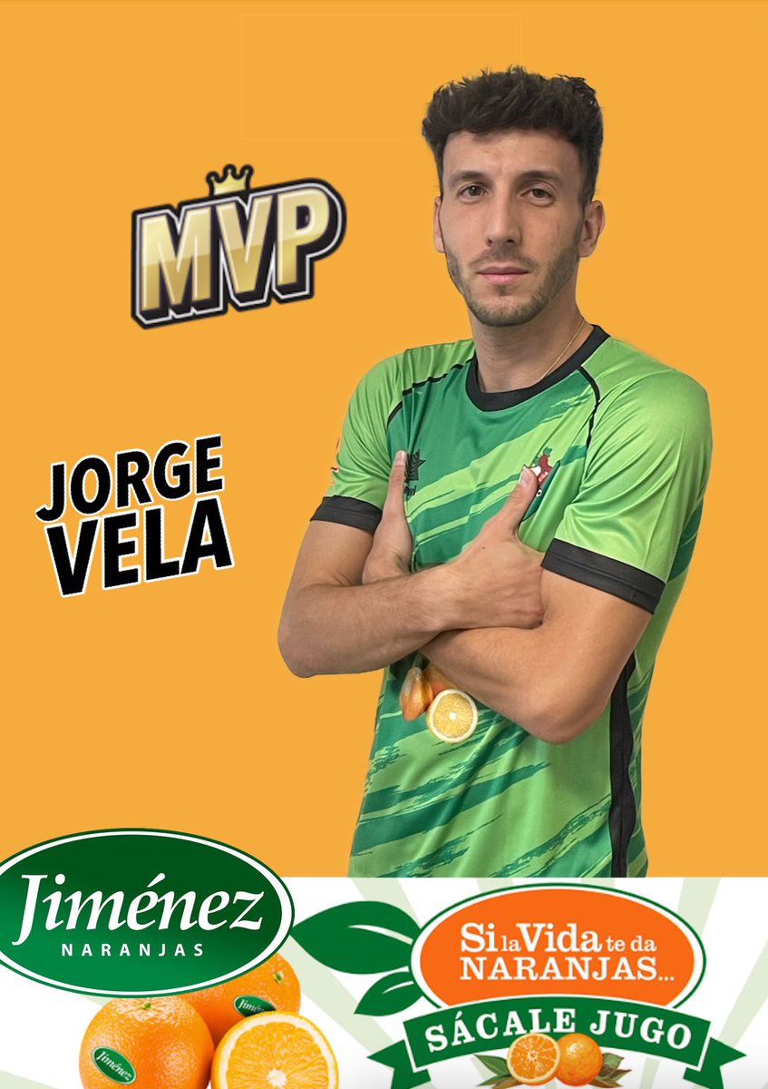 MVP 🍊JIMÉNEZ | Jorge Vela ha sido elegido como mejor jugador de nuestro equipo ante la UD Maracena. Enorme de principio a fin. #MaracenaHuétorVega