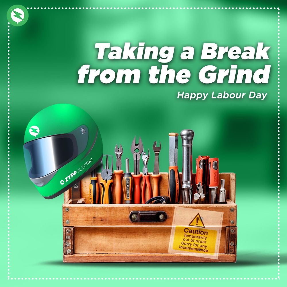 Today, we honor the tireless efforts and dedication of every hardworking labour. Happy Labour Day! #ZyppElectric #Labourday #Pollution