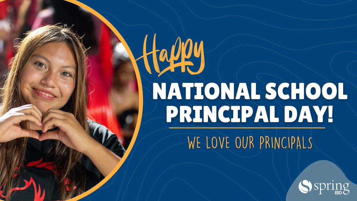 Happy National School Principal Day! Here in Spring ISD, our principals are top-notch, and we are grateful for their hard work every single day. Tell your school principal thank you today!