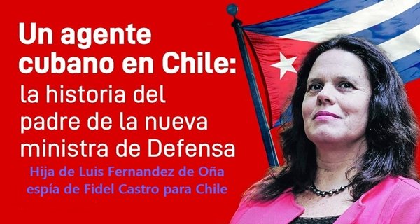 ⛔️ Gravísimo 
Ojo con la Maya Fernández nieta del comunista y dictador Allende es la ministra de defensa en Chile; que podría salir mal si tenemos a los enemigos de Carabineros en
 La Moneda?
#UnComunistaUnCriminal 
#LuisArevaloHeroeNacional 🇨🇱
Nubia Vivanco Armada