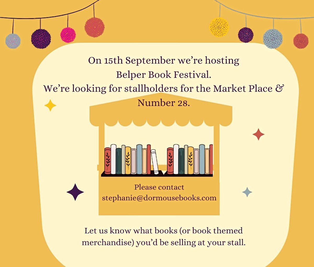 We're running a book festival. Shout out to indie authors/ publishers. Spread the word please!