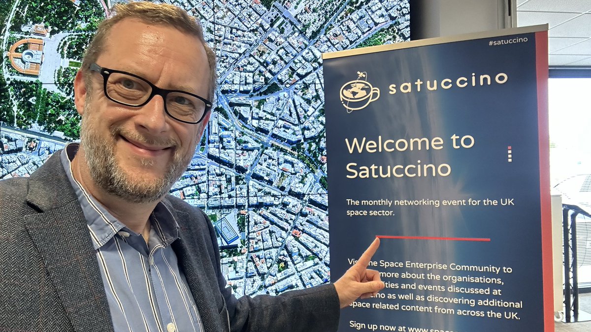 It’s that time of the month again! Meeting the space crowd at @SatAppsCatapult on @HarwellCampus for the monthly #Satuccino space networking event!