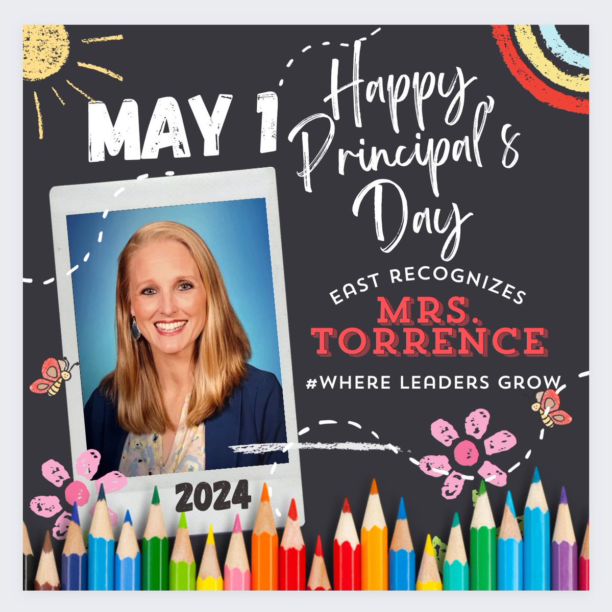 Happy Principal’s Day, Mrs. Torrence!! 💜🐾 #JoyfulLeaders #HEExcels