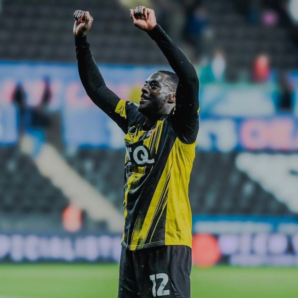 Ken Sema 🥹 “I’ve been here six years, and it’s where I started a family. My child was born in the hospital next to the stadium. Watford is very much a part of me and my family.' [@androofrench] #WatfordFC