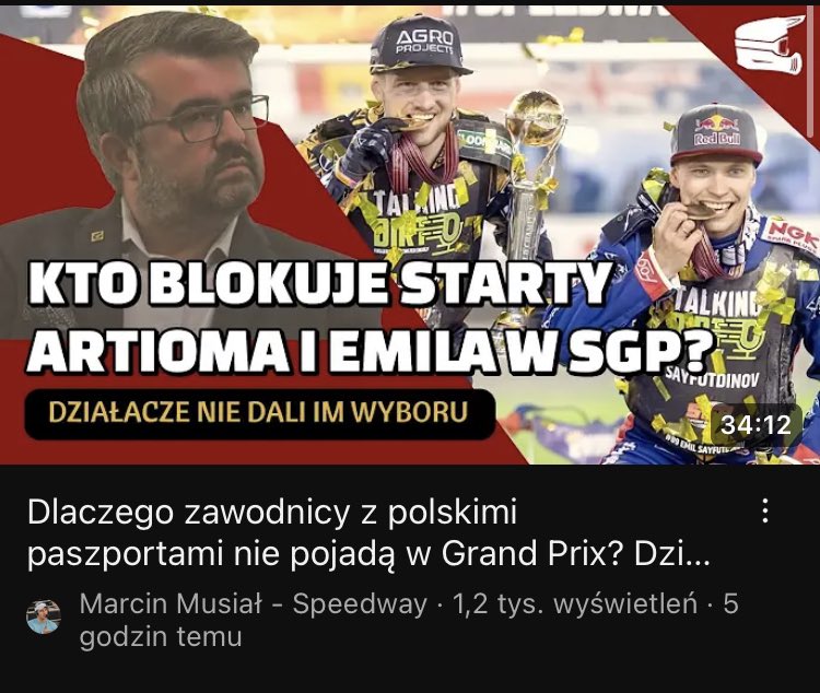 Pisałem Ci @MarcinMusial, że masz uważasz na siebie to Ty wsadzasz kij w mrowisko! Mam nadzieję chłopie, że Ci @Mateusz_Dziopa zajął kolejkę w pośredniaku 😅

#PGEEkstraliga #speedway #zuzel