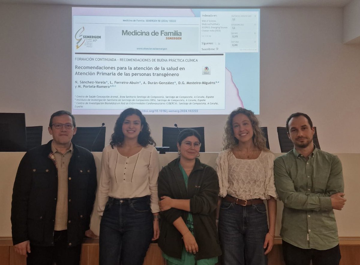 Las #residentes Nerea, Lara (de #MFyC ) y Antía (de #EFyC ) del CS del Concepción Arenal, coautoras del artículo “Recomendaciones para la atención de la salud en #AtenciónPrimaria de las personas #transgénero ”
lc.cx/za4HPP
<a href="/MosteiroMiguens/">Diego Mosteiro Miguéns</a> 
<a href="/Nereasvar/">Nsanc</a>