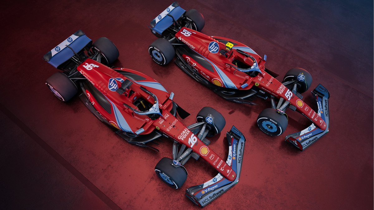 FerrariF1FRA's tweet image. 🔴 OFFICIEL : Ferrari dévoile sa livrée pour le Grand Prix de Miami.

Du bleu pour célébrer le 70ème anniversaire de la présence de la marque aux États-Unis.

(📸 @ScuderiaFerrari)