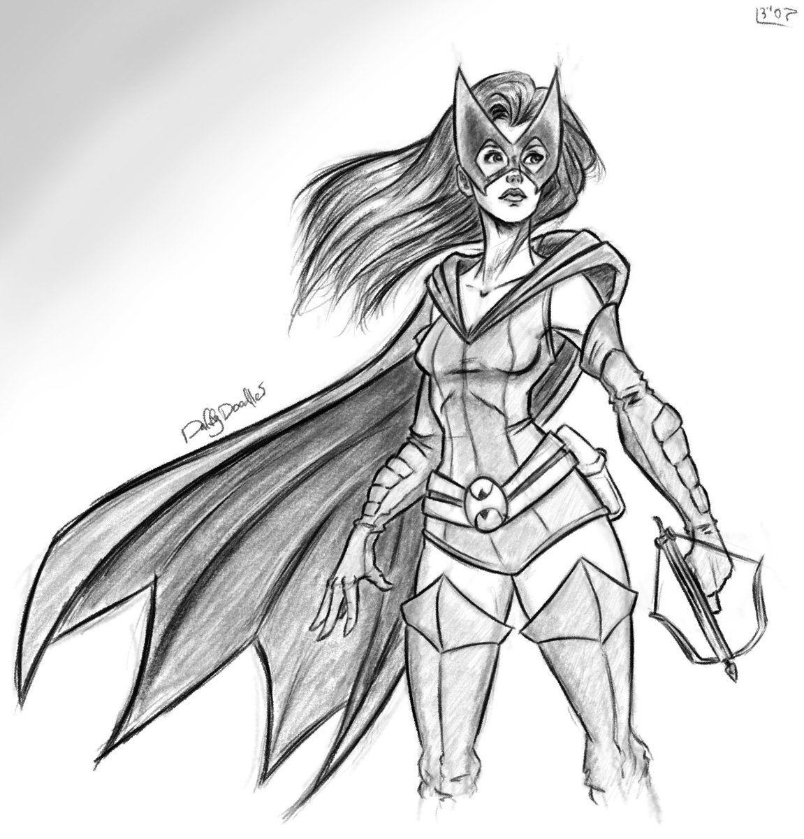 The huntress 
#drawing #sketch #illustration #doodle #art #superhero #dccomic