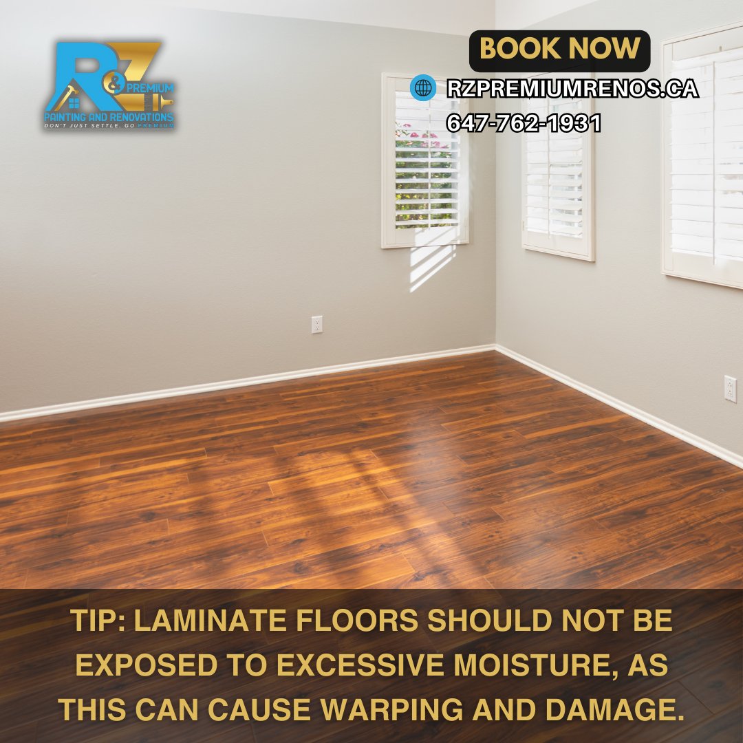 Tip: Laminate floors should not be exposed to excessive moisture, as this can cause warping and damage.
#rzpremiumrenos #basement #postoftheday #toronto #torontorenovation #gtacontractor #torontoconstruction #torontohomes #torontoproperties #torontocondos #torontorealestate