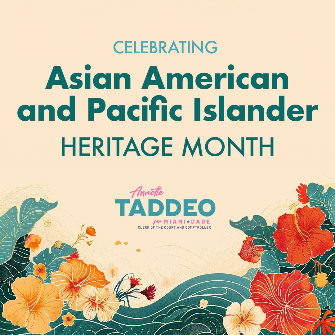 The month of May is very special to me. Not only do we celebrate Jewish Heritage Month, but we also proudly celebrate Haitian Heritage Month, and Asian American Pacific Heritage Month. Miami-Dade County is strong because we celebrate people of all walks of life, so join me in