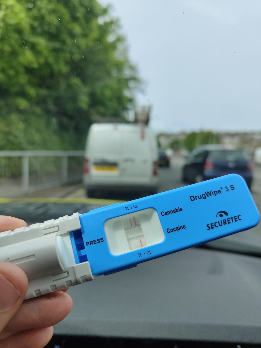 Ford transit stopped in #Plymouth for document offence. Roadside drug test indicated a positive reading for cannabis. Driver in custody. #NoExcuse #Fatal5