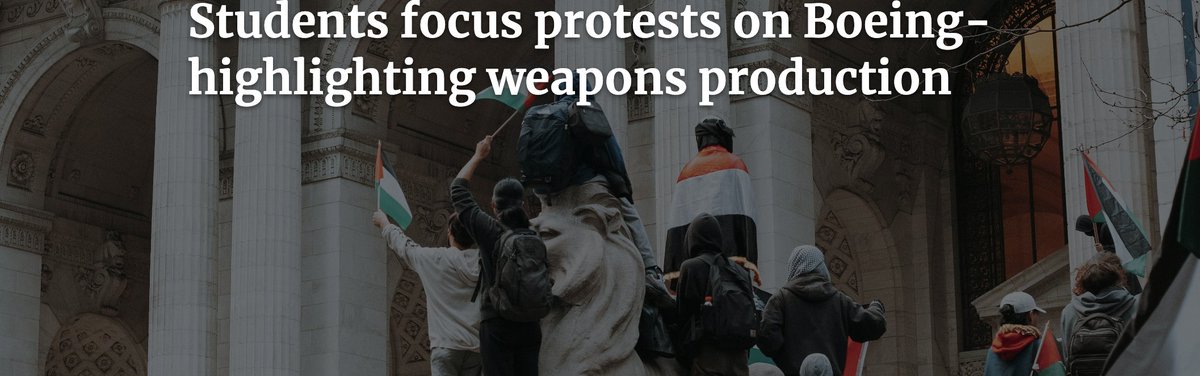 📢Students protesting the war in Gaza demand @Portland_State  cut ties with @Boeing and the University has agreed to a pause in accepting contributions from this major defence contractor.

Did you know Boeing also produces nuclear weapons? 

Read more🔗⬇️ icanw.org/students_focus…