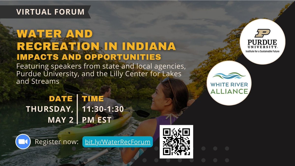 One more day! We hope you can join us to discuss water and recreation tomorrow with @WhiteRiverAlli and experts from across the state! Register now!