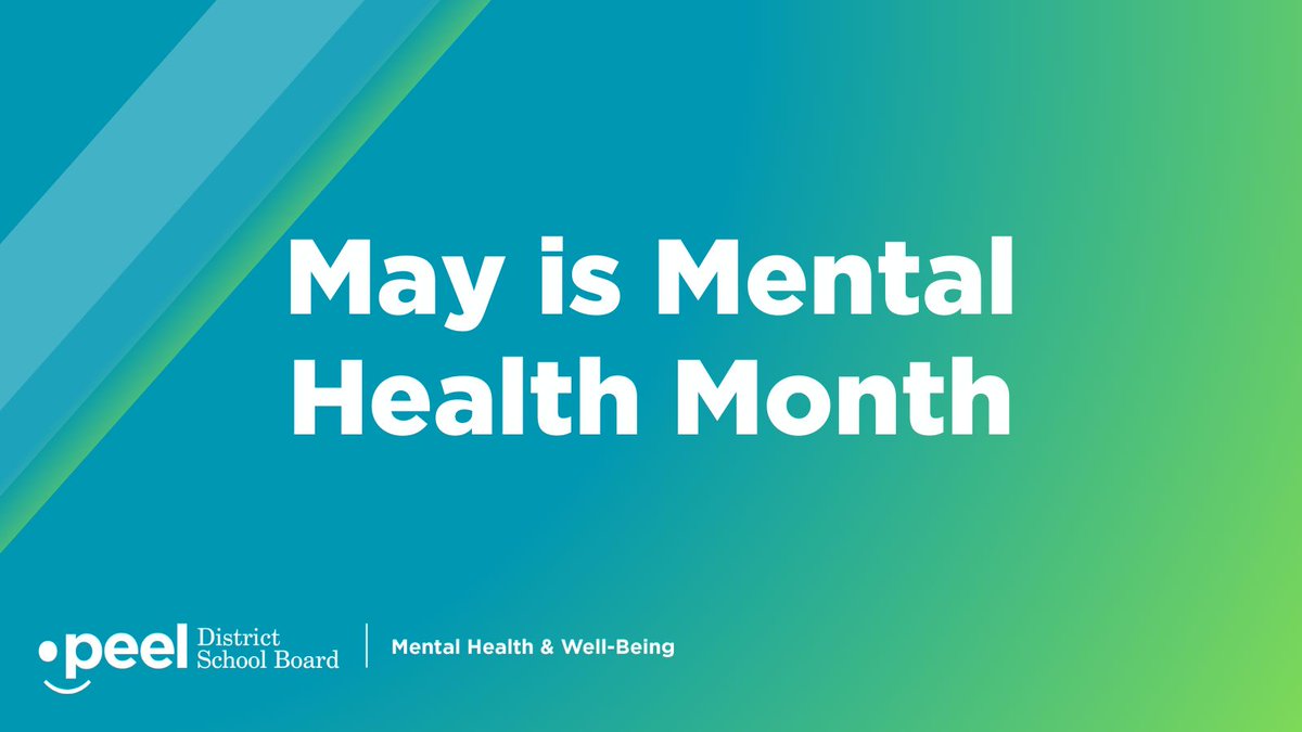 For Mental Health Month, we encourage the PDSB Community to come together to promote positive mental health. We will be hosting a range of events and activities for students, parent, and caregivers. For more information and to register: peelschools.org/mental-health-…
