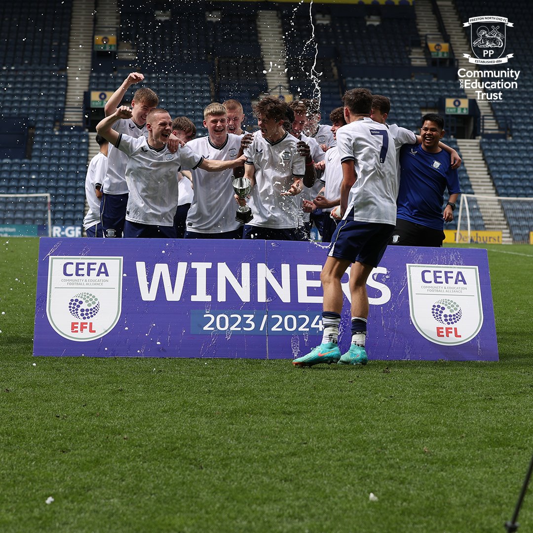 🏆 𝗖𝗛𝗔𝗠𝗣𝗜𝗢𝗡𝗦 🏆 Following their game this afternoon, our Centre of Sporting Excellence A Team won 3-0 and have been crowned the CEFA Champions for 2023/24! Well done, lads! 🙌 #PNECET | #pnefc