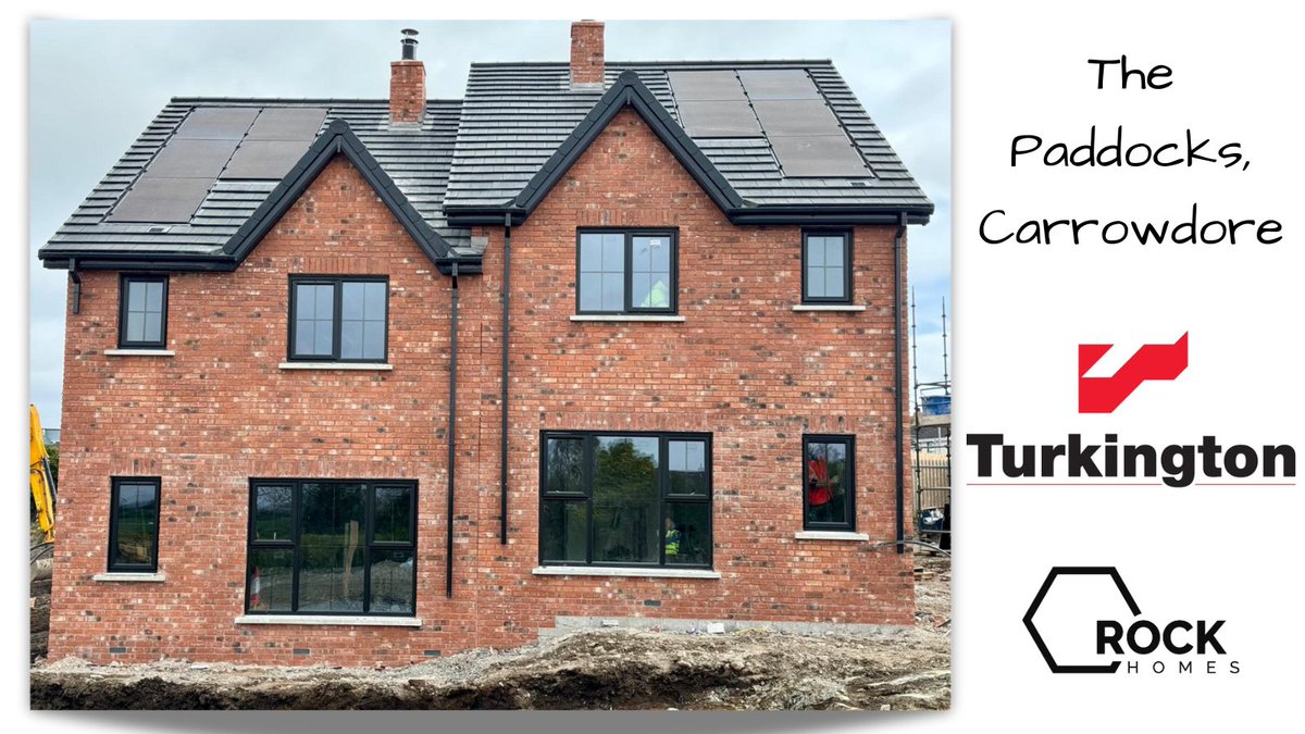 Works are progressing well at The Paddocks, Carrowdore, with the first semi-detached homes taking shape. These family homes, come complete with 6 recessed solar roof panels, high levels of insulation & energy efficient double glazed windows 🏡