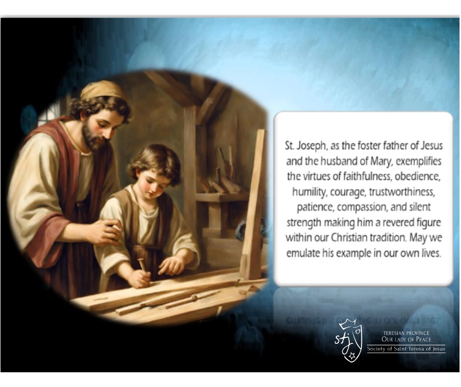 Today we remember #SaintJosephTheWorker. Let us ask the Lord to renew and increase our faith, so that our every task may begin in Him and find completion in Him. #PopeFrancis #stjpeace #weareteresians