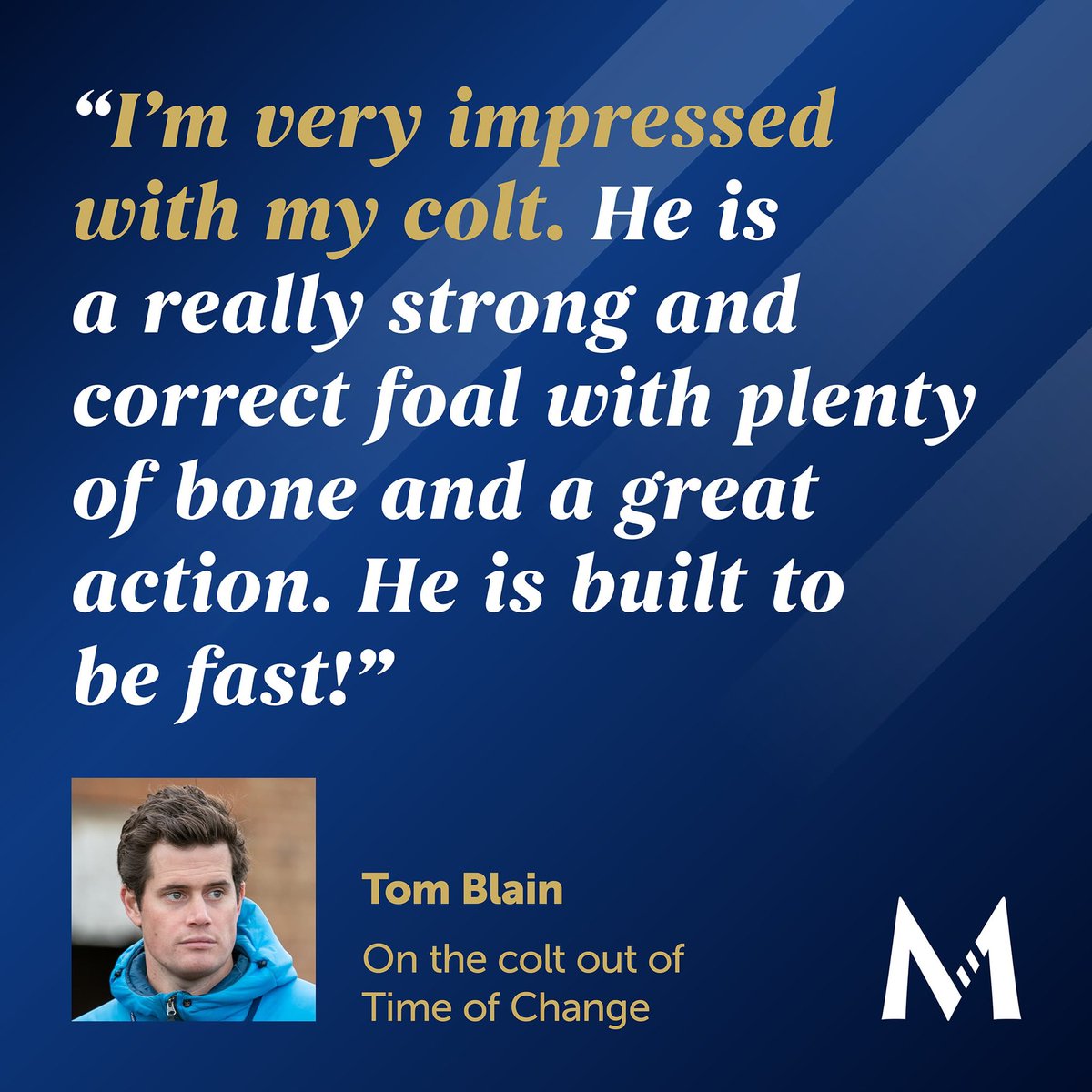 𝐌𝐨𝐫𝐞 𝐫𝐚𝐯𝐞 𝐫𝐞𝐯𝐢𝐞𝐰𝐬 𝐟𝐨𝐫 #MINZAAL’𝐬 𝐟𝐢𝐫𝐬𝐭 𝐟𝐨𝐚𝐥𝐬! 🔥 See what Tom Blain has to say on his colt out of Time of Change…👇🔵⚪️