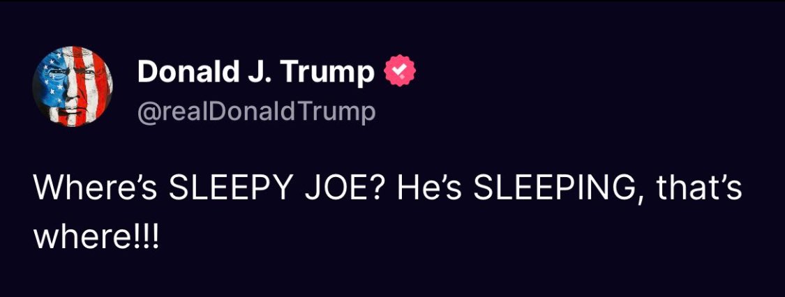 At least he’s not sleeping in court Donald 😏