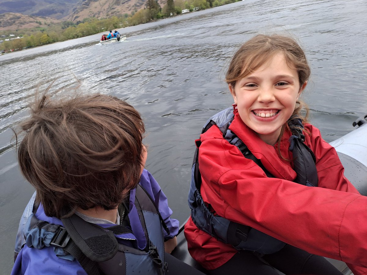 A speedboat was an exciting,new experience to get us across Lake Coniston #doallyoucan
