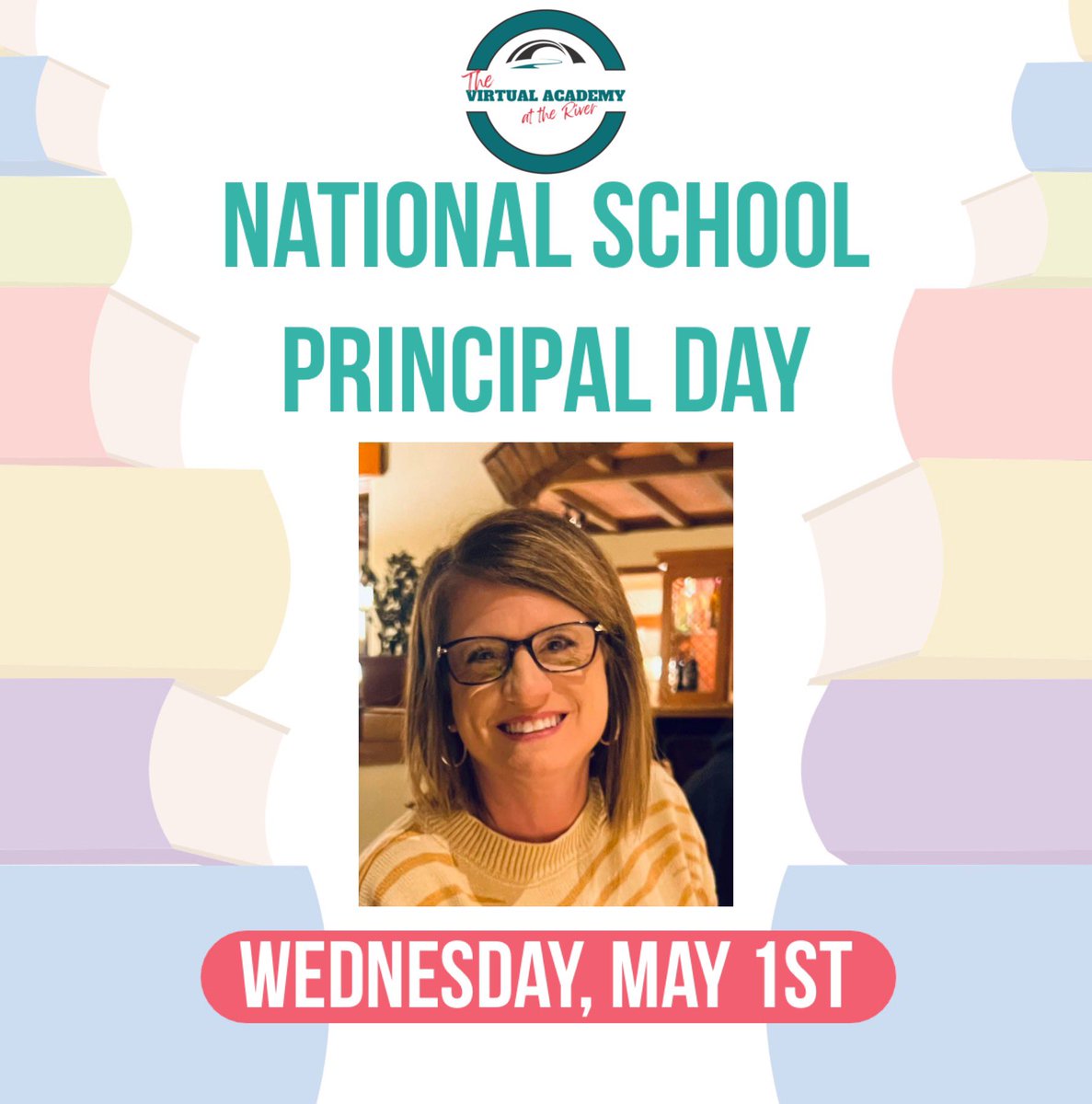 Mrs. Manning, we appreciate all your hard work and dedication to The Virtual Academy at The River. We couldn’t do it without you! 
@ARKRIVERESC 

#thevirtualacademyattheriver #DigitalLearning #distancelearning #VirtualLearning #nationalschoolprincipalday