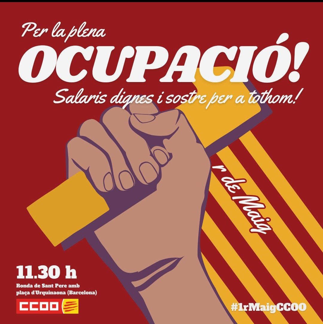 ✊📢 Mani #1MCCOO 
#PlenoEmpleo
#1rmaigCCOO