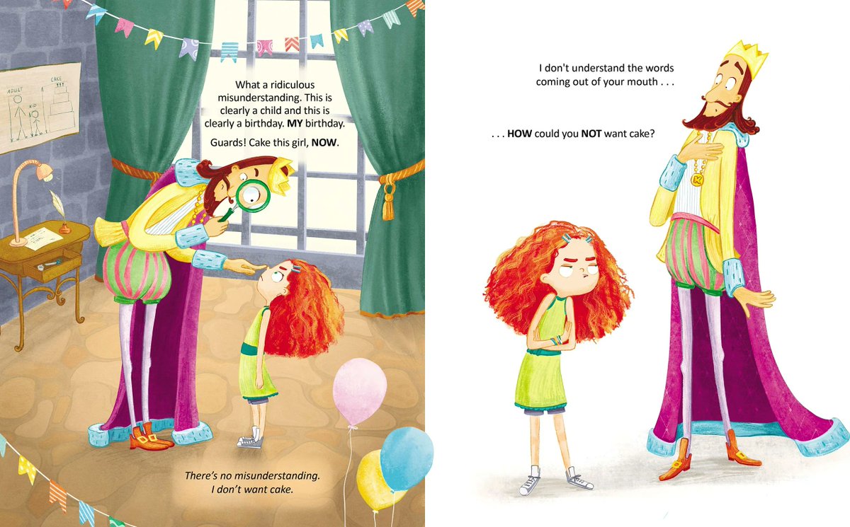 Do you always have cake for your birthday? Well, the King does & he expects everyone else to eat it to in THE LAW OF BIRTHDAYS by @BrennaJeanneret Marina Kondra @CardinalRulePrs sincerelystacie.com/2024/05/childr… #TheLawofBirthdays #kidsbook #kidlit #booksforkids #readaloud #picturebook