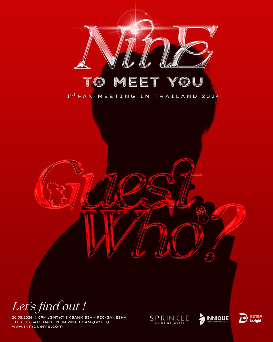 #นายกรชิต เปิดตัว Special Guest สุดต๊าซ!!!
ในงาน “NINE TO MEET YOU” 1ST FAN MEETING IN THAILAND 2024

#NineToMeetYou #NineToMeetYouInBKK
#NineToMeetYouFanmeetinginBKK #NineKornchid
#นายท่านกรชิต #高卿尘 #高卿尘Nine #GaoQingchen #INNIQUE

เปิดให้เหล่า “แยมสตรอว์เบอร์รี่”…