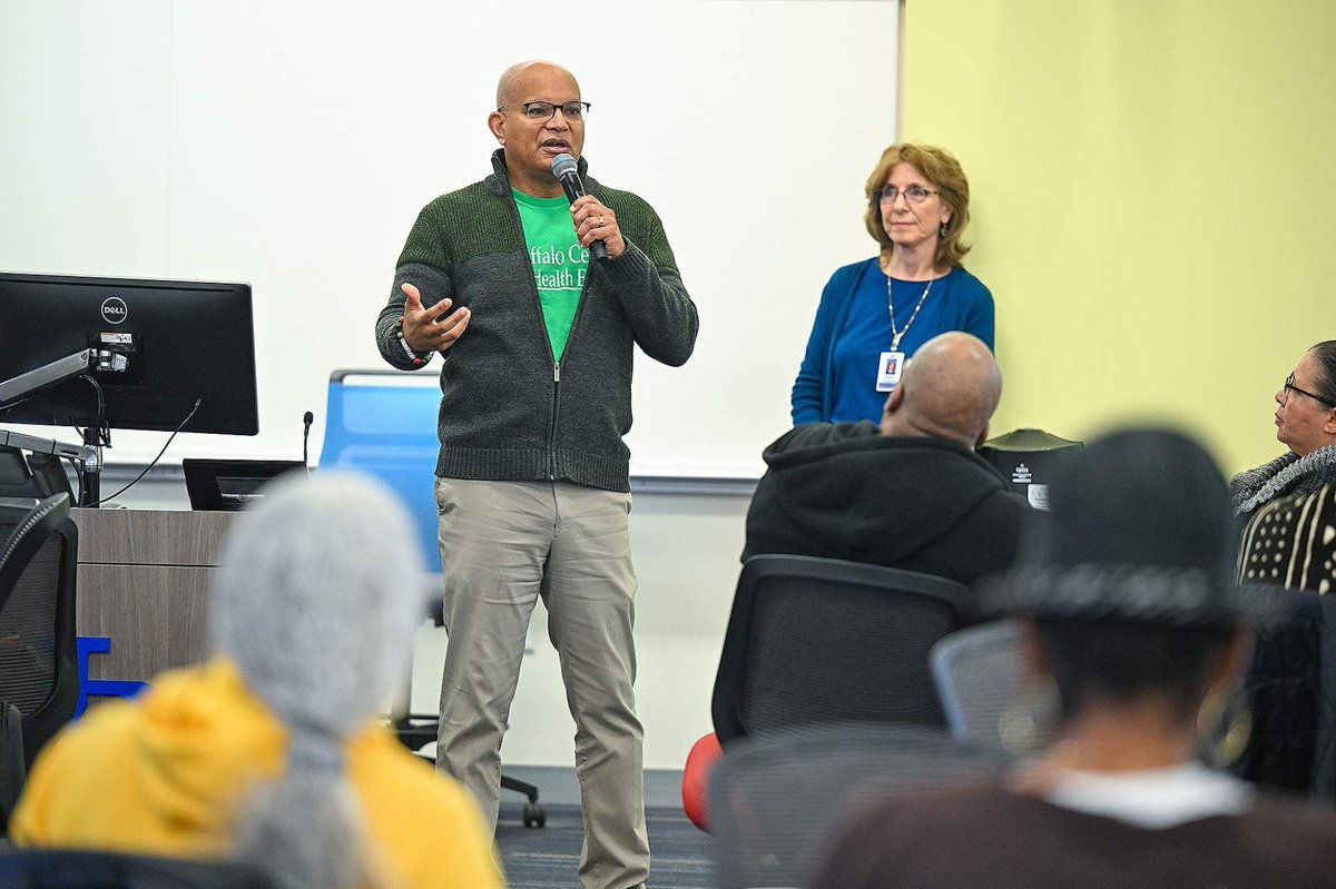 Along w/ family members, 50+ people w/ #MultipleSclerosis & related disorders recently gathered for the @Jacobs_Med_UB 1st Black MS Summit: Keys to Living Your Best Self with #MS.

» See the range of topics the summit explored:buff.ly/3UDi0CW

#UBuffalo #HealthDisparities