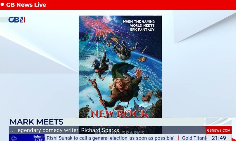 @sfbook Would you like to interview Not the Nine O'Clock News scriptwriter Richard Sparks about his debut novel New Rock New Role or/and review the fantasy comic title Ant?