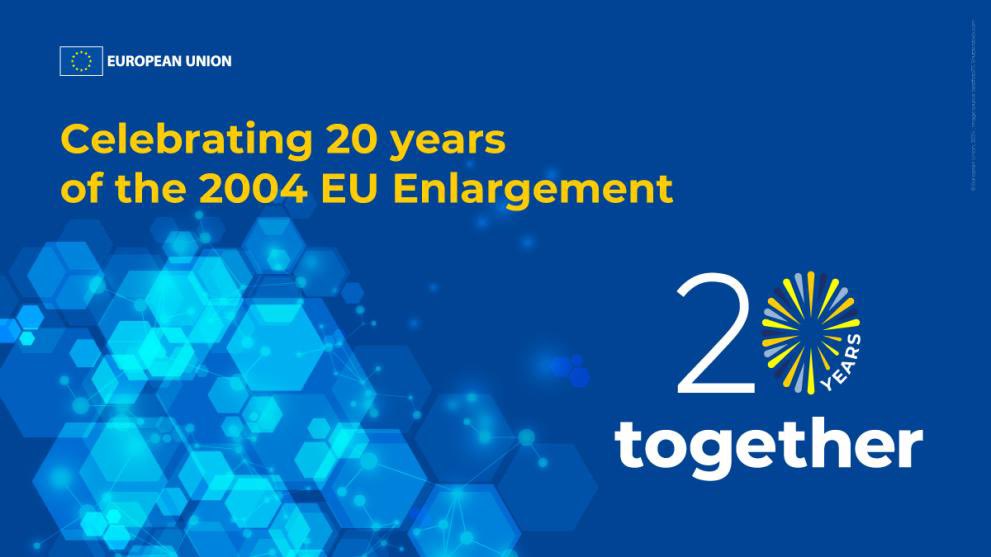 2004 to 2024 and beyond! 🇨🇾🇨🇿🇪🇪🇭🇺🇱🇻🇱🇹🇲🇹🇵🇱🇸🇰🇸🇮 10 new Member States On the 1 May we mark the 20th anniversary of the EU's biggest enlargement. #20YearsTogether 🇪🇺