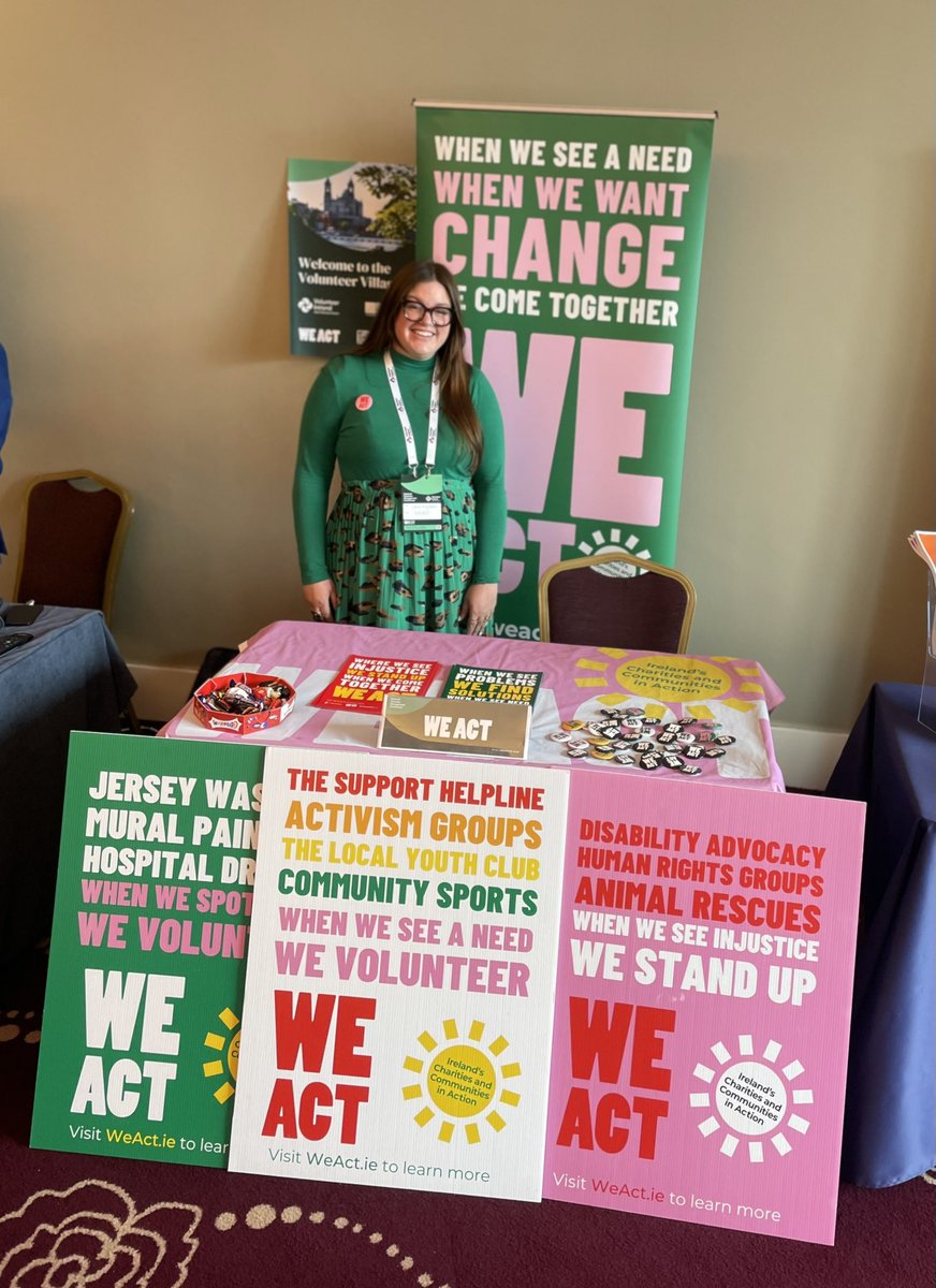 We’re on-brand today at the @voluntireland #NVMC2024 - meeting lots of brilliant volunteer managers and hearing about some remarkable volunteer stories. #WeAct