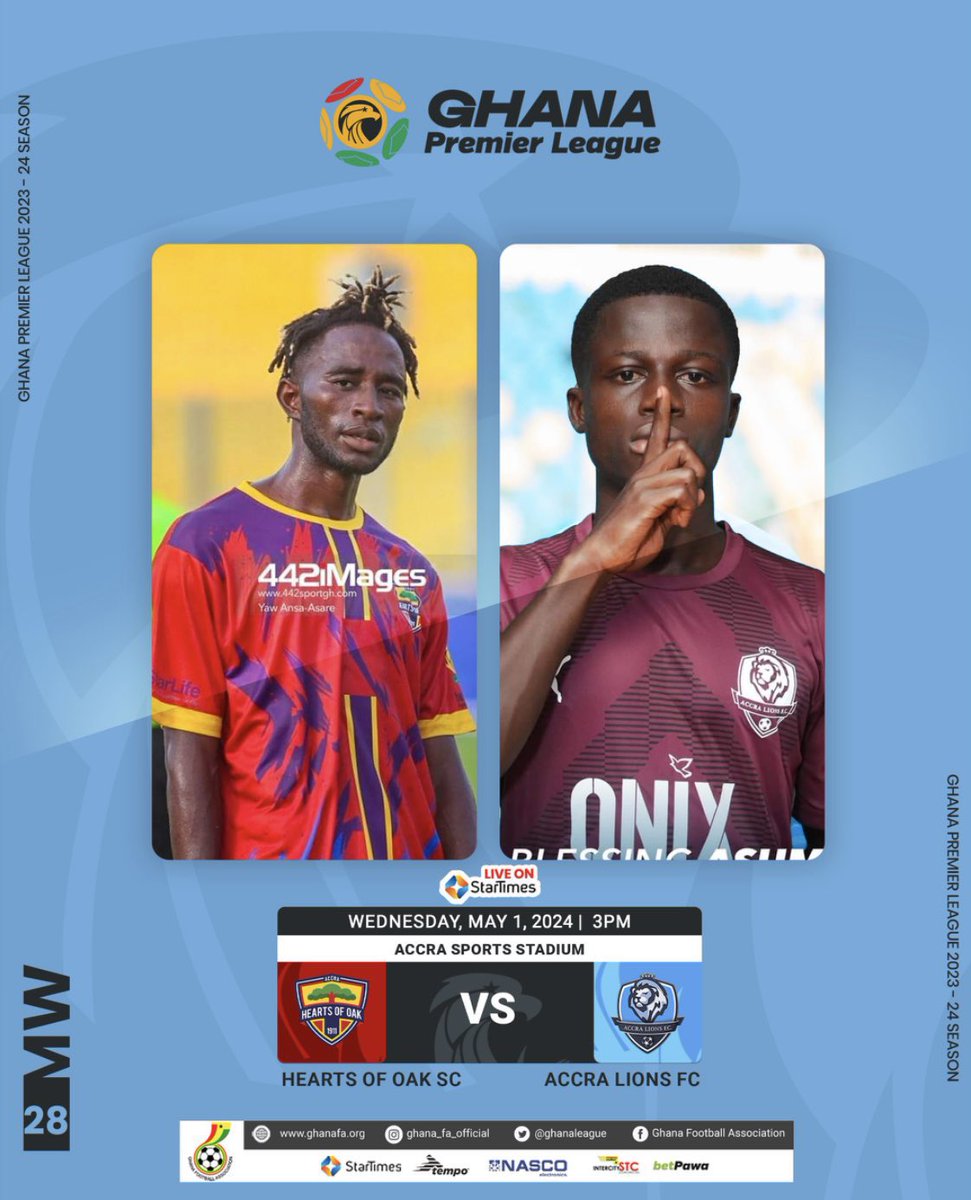 Kayjnr10's tweet image. Accra Hearts of Oak vs Accra Lions this afternoon at 3pm.

Send in your predictions, guys!!!
