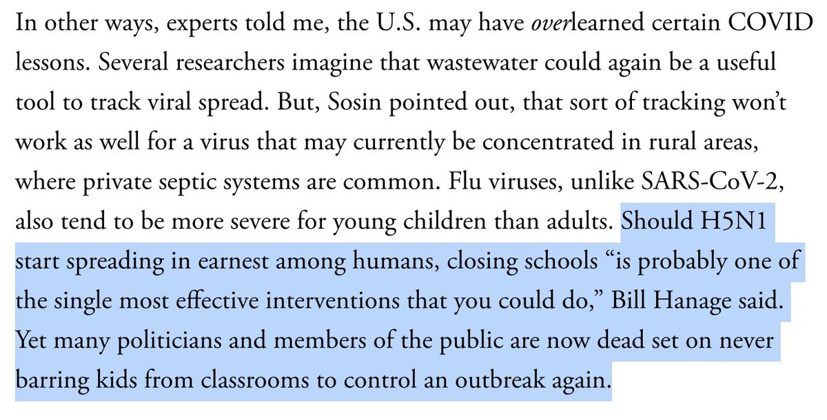 Odd for @BillHanage to say closing schools during a flu pandemic 'is probably one of the single most effective interventions that you could do.' 

The swine flu experience suggests otherwise -- and informed Sweden's move to keep schools open during Covid.
theatlantic.com/health/archive…