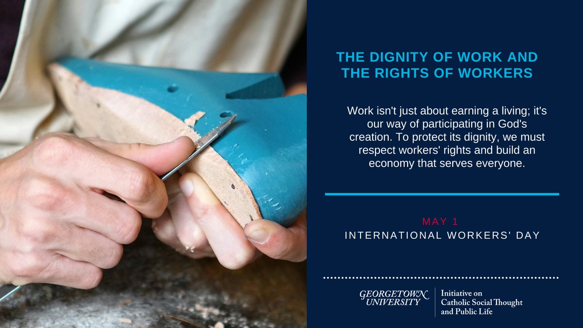 May 1 marks International Workers’ Day and the Feast of St. Joseph the Worker. As we commemorate these two dates, let’s reflect on the Catholic social teaching principle of the dignity of work and the rights of workers 1/3