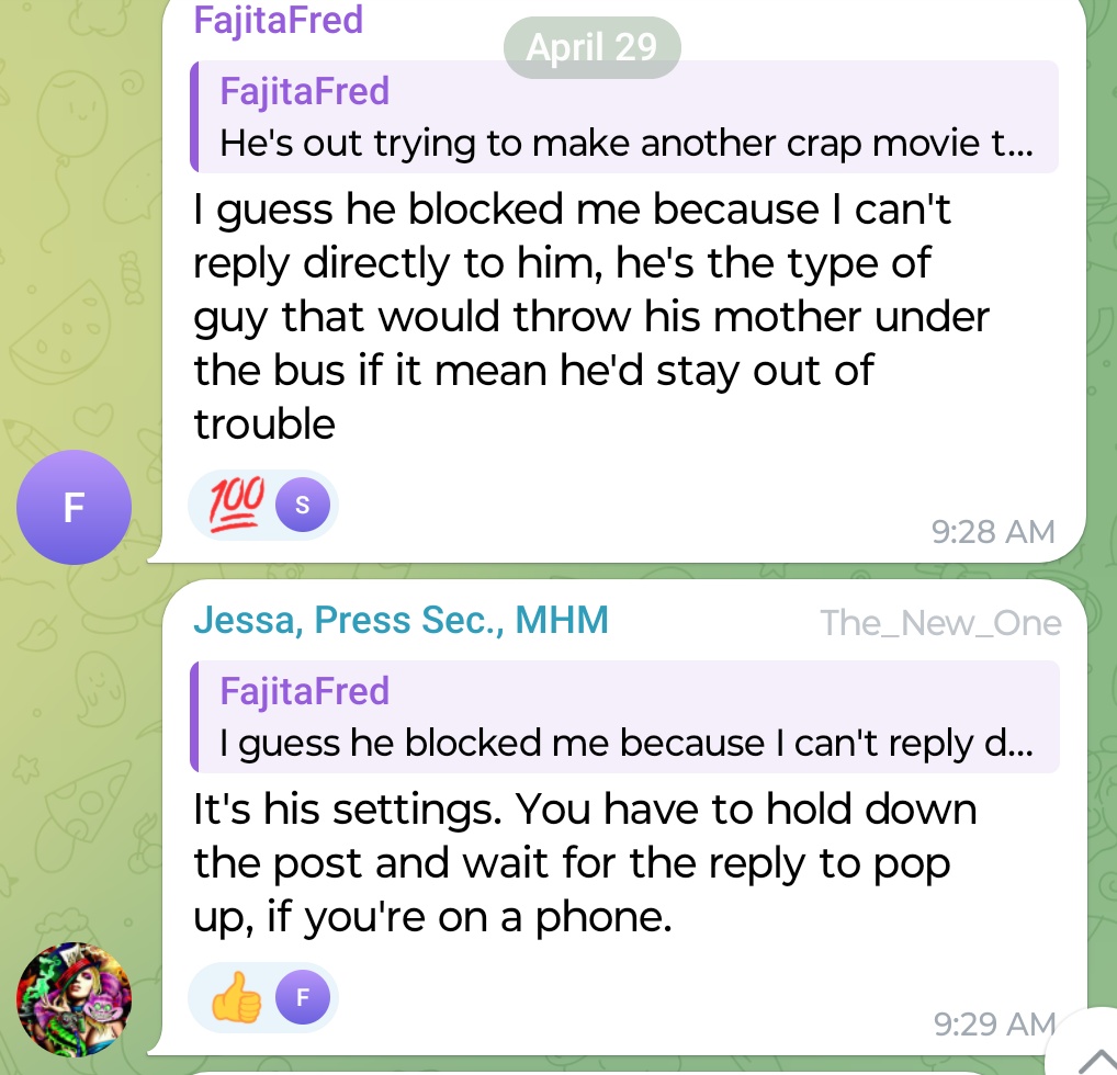 #philgodlewski goes into random telegram channels to pick fights, offering to fly some random guy to have a fist fight.

He's an unstable nutjob. 

Thanks #7kmetals and #goldco 😬