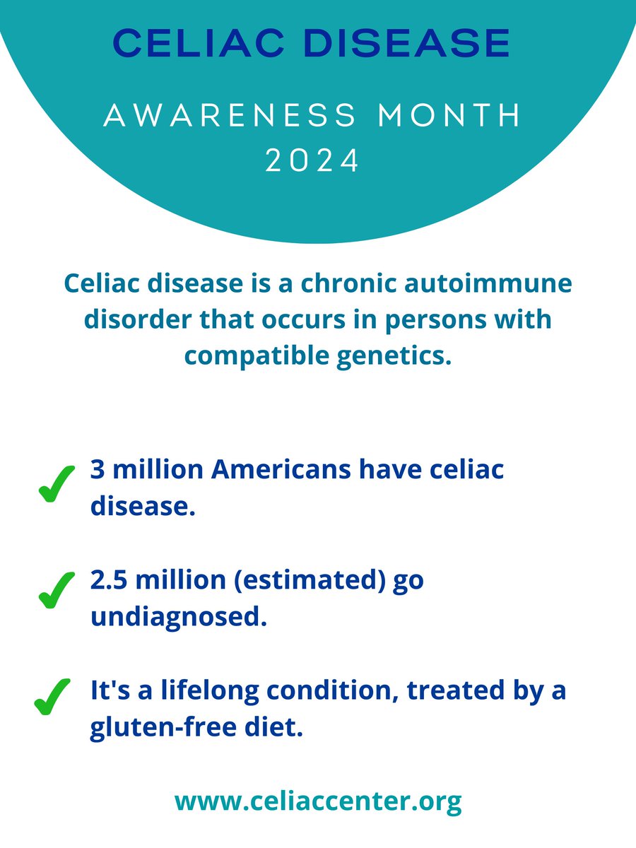 It's Celiac Awareness Month (May)! 💚This year, we're dispelling some old myths + sharing a-typical presentations or stories of this autoimmune condition that impacts 1 in 100 of us. #celiacdisease #celiac #glutenfree @AutoimmuneChat @AutoimmuneList #celiacawarenssmonth @mghfc