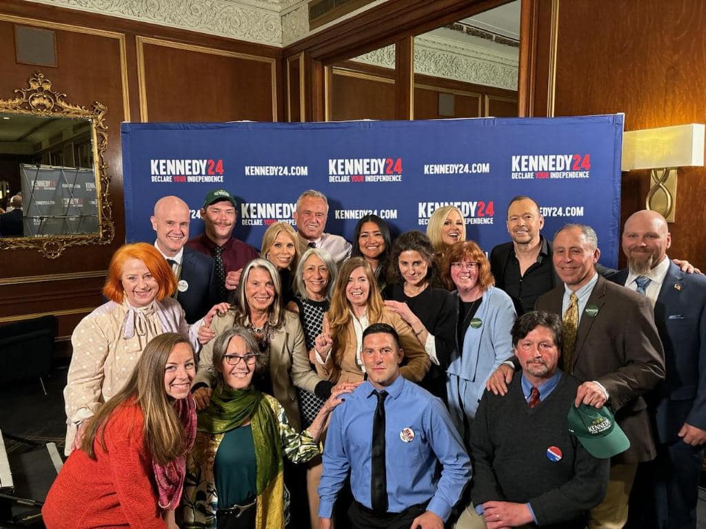 The core team in Massachusetts! The unsung, unpaid heroes driven to do what is right inspired by greatest Presidential candidate of our lifetime. What an amazing event Monday in Boston. Energy in our state is infectious...people lining up to get involved #RFKJr #Kennedy24 #mapoli