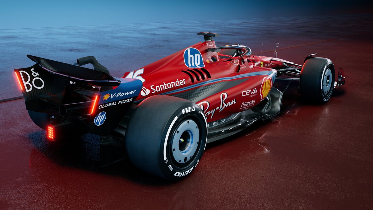 🔴🔵 Adding a splash of blue! What do you think of @ScuderiaFerrari's revised look for the Miami GP? #F1 #Ferrari