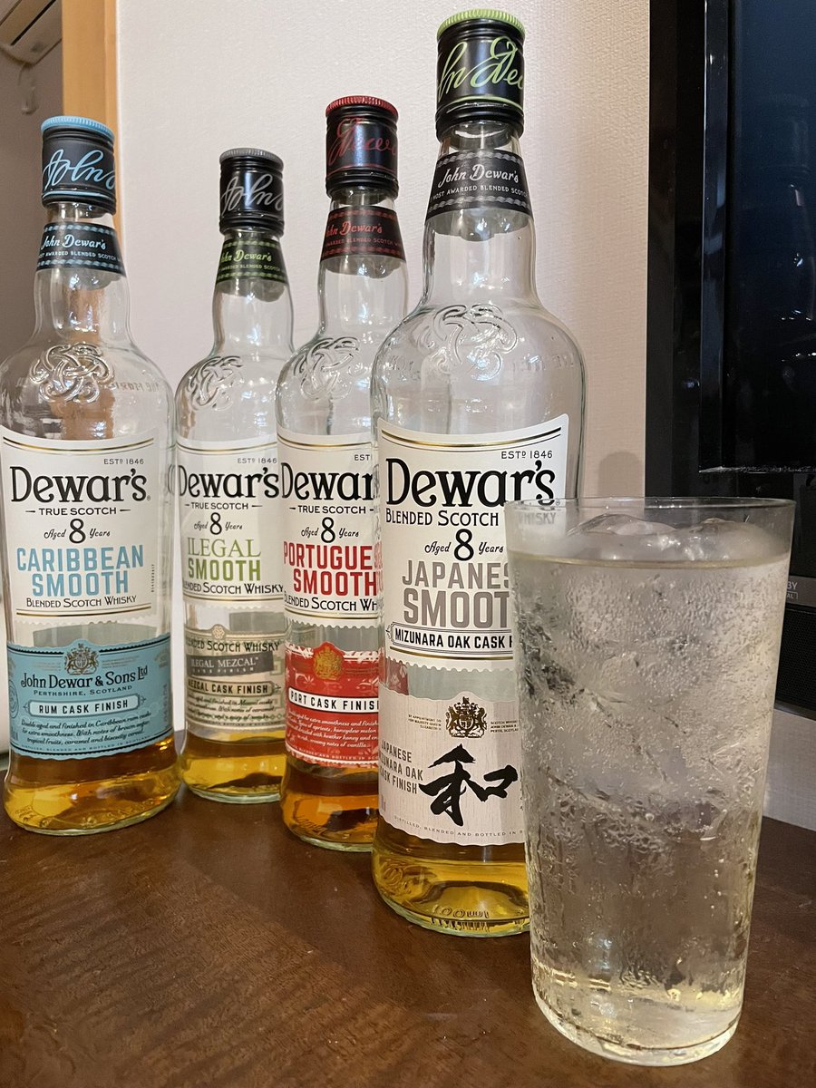 ワイのGW始まった٩( 'ω' )و飲み比べセットwww
#VG 
#wr 
#warrobots 
#dewars