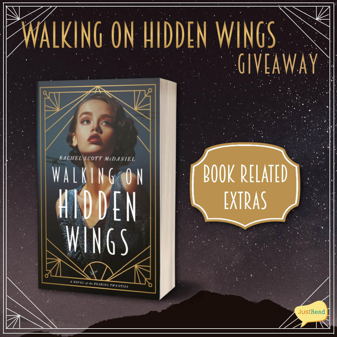 #GIVEAWAY :  #WALKINGONHIDDENWINGS by #RachelScottMcDaniel

'What she once believed as truth may be nothing more than lies and deception.'

Enter giveaway via @justreadtours profile link.

A Novel of the Roaring Twenties, #ChristianFiction #HistoricalRomance