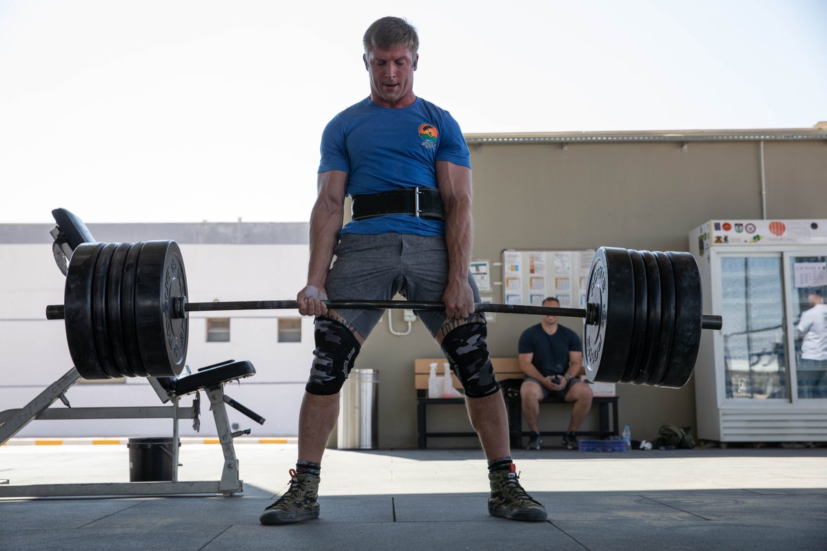 Average is the enemy. CSOJTF-L members perform the squat, bench, & deadlift for the 500/1000lbs weightlifting club. Resistance training like this ensures #USMilitary and Coalition members are always ready to advise, assist, & enable #PartnerForces. #المشورةالمساعدةالتمكين