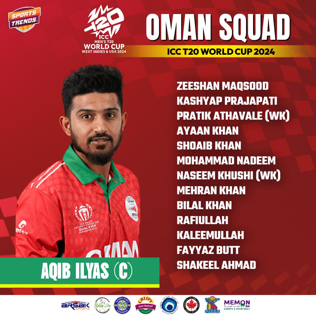 Oman Squad For ICC T20 World Cup 2024 🏏🏆

#Cricket #Oman #T20WorldCup #T20WorldCup2024 #IPL2024 #OmanCricket #SportsTrendsCan #SportsTrendsCanada